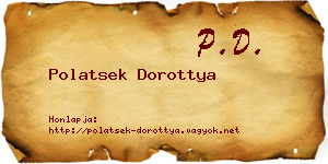 Polatsek Dorottya névjegykártya